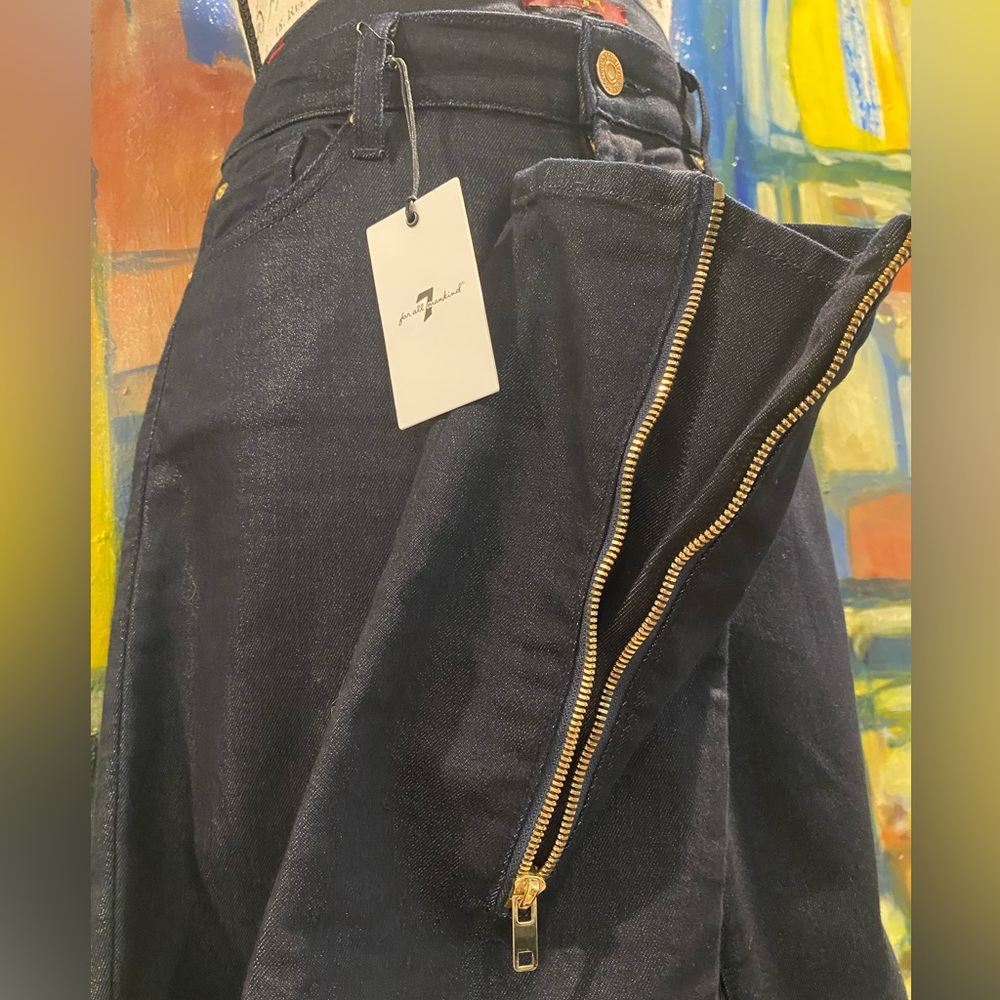 7 for all mankind denim trousers with back leg zipper detail. Size 30 - Picture 7 of 16